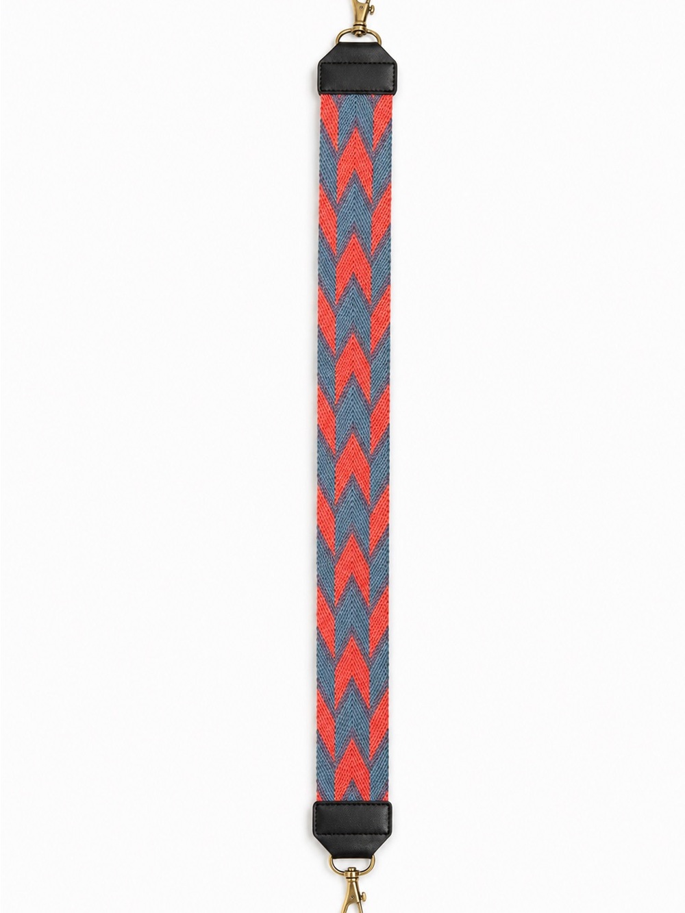 SALT Chevron Webbing Strap in Coral and Blue bag strap